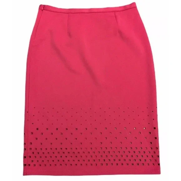 SPENSE Womens Pencil Skirt Size XL Pink Side Zip - Picture 4 of 6
